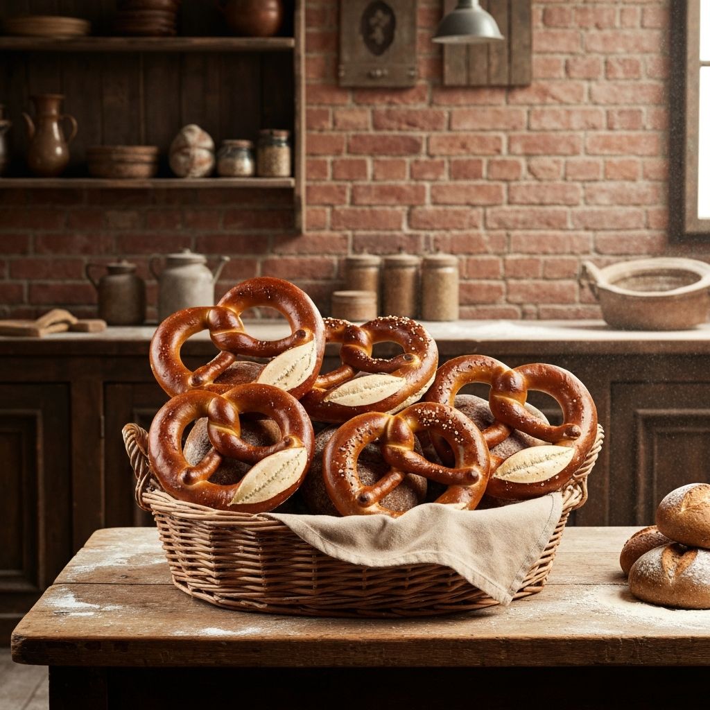 Frische Brötchen und Brezeln